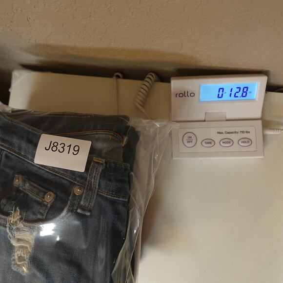 Rag and Bone Jeans Womens 24 Skinny La Paz Distressed Denim Medium Wash Raw Hem - Picture 12 of 12